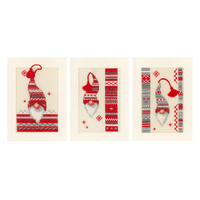 Counted Cross Stitch Kit: Cards: Christmas Elf: Set of 3
