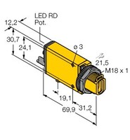 Opto Sensor Lichtleiter MIAD9F