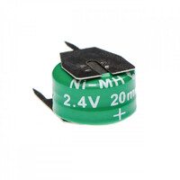 Battery type 2/V250H (2 cells) with 3 solder pins, NiMH, 3.6V, 20mAh