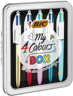 4-Farb-Kugelschreiber BIC® My 4 Colours® Box, 5-teilig