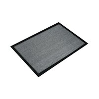Floortex Valuemat Dirt Trapping Mat for Indoor Use 100 % Polypropylene Fibres Anti Slip Vinyl Backing 80 x 120cm Grey FC480120VALGR