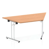 Dynamic Impulse 1600mm Folding Trapezium Table Oak Top I000799