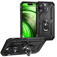 NALIA Military-Style Ring Cover compatible with iPhone 14 Pro Case, Extreme Protection Shockproof Robust Outdoor, 360° Ring for Stand Function & Car Mount, Hardcase & Silicone B...