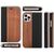 NALIA Wood Flip Case compatibile con iPhone 12 Pro Max Custodia, Legno Full Body Cover Fronte e Retro, Protezione Integrale Telefono Cellulare Portafoglio Copertura Bumper Resis...