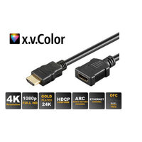 HDMI A-Stecker / HDMI A-Buchse verg. HEAC 0,5m