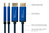 USB-C™ an DisplayPort 1.2 SmartFLEX Kabel, 4K UHD @60Hz, Aluminiumgehäuse, CU, dunkelblau, 1m, Good