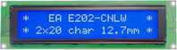 Display 2x20 Zeichen, 12.7mm, blau-weiß LED B./L.