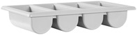 Besteckbehälter mit 4 Unterteilungen; 53x32.5x10 cm (LxBxH); grau