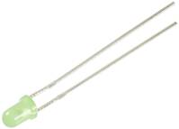 TRU COMPONENTS LED kivezetéssel Zöld Kerek 3 mm 1560 mcd 30 ° 12 mA 5 V