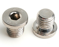 M16 X 1.5 SOCKET PIPE PLUG WITH COLLAR DIN 908 A2 STAINLESS STEEL
