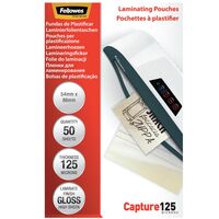 Glossy 125 Micron Card Laminating Pouch - 54X86Mm