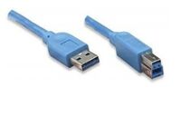 Usb 3.0 Cable A Male / B Male , 1 M Blue Icoc U3-Ab-10-Bl ,