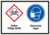 Sicherheitszeichen-Schild - Maske benutzen, Rot/Blau, 14.8 x 21 cm, Folie