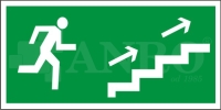 Kierunek do wyjścia drogi ewakuacyjnej schodami w górę
