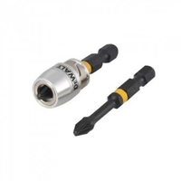 DeWalt Accessoires DT70535T-QZ Extreme Impact Bithouder Maglock + 2 x Bit Pz2 50mm