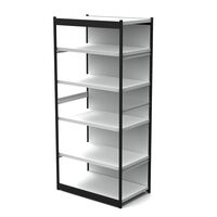 Office shelf system, with rear wall