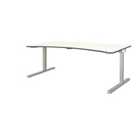 Stół o ergonomicznym kształcie, podstawa z ceownika