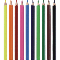 Buntstifte Jumbo sechseckig Lindholz farbig lackiert VE= 10 Stück