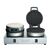 Dualit Double Waffle Iron 74002 - Individual Plate Control in Satin Black Finish