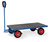 fetra® Handwagen, Ladefläche 1260 x 700 mm, Siebdruckplatte, nur Plattform, Vollgummi-Räder