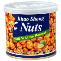 Khao Shong Erdnüsse mit Chili und Lime 140g Dose