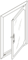 ABN Blendrahmen m.Sichttüre GBRU24TS f.UP-Flachverteiler,2x4-reihig