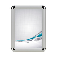 Click Frame / Poster Frame / Aluminium Picture Frame, 25 mm profile, silver anodised, rounded corners | A4 (210 x 297 mm) 240 x 327 mm 192 x 279 mm