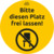 "Selbstklebende Schilder ""Bitte diesen Platz frei lassen"", A4, Ø 200 mm, 8 Bogen/8 Etiketten, gelb, schwarz"