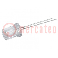 LED; 8mm; roze; 68÷100mcd; 120°; Voorkant: hol; 2,9÷3,6V