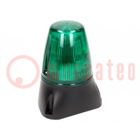 Avertisseur: lumineux-sonore; 85÷380VDC; 85÷280VAC; LED x8; vert