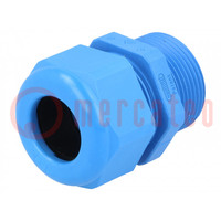 Cable gland; with long thread; PG21; IP68; polyamide; blue; HSK-K