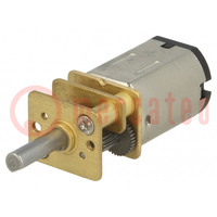Motor: DC; with gearbox; HPCB 6V; 6VDC; 1.5A; Shaft: D spring; 10: 1