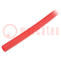 Protective tube; polyetylene; red; -10÷40°C; Øint: 2mm; Øout: 4mm