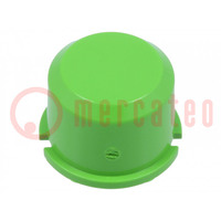 Toets; rond; groen; Ø9,6mm; plastic; MEC1625006,MEC3FTH9