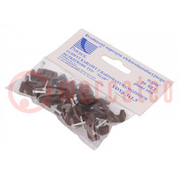 Holder; brown; for flat cable,YDYp 3x1,5; 25pcs; with a nail