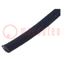 Polyester braid; ØBraid : 11÷14nom.11mm; polyester; black; L: 1m