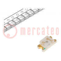 LED; SMD; 1206; giallo; 16÷40mcd; 3,2x1,6x1,1mm; 120°; 2÷2,4V; 20mA