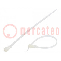 Cable tie; multi use; L: 150mm; W: 3.6mm; polyamide; 177N; natural
