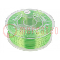 Filament: SILK; Ø: 1,75mm; grün (hell); 225÷245°C; 1kg