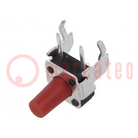 Microswitch TACT; SPST-NO; Pos: 2; 0.05A/12VDC; THT; 2.45N; 8.35mm