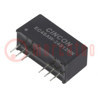 Converter: DC/DC; 5/6W; Uin: 9÷36V; Uout: 12VDC; Iout: 500mA; SIP8