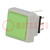 Przełącznik: klawiaturowy; Poz: 2; DPDT; 0,1A/30VDC; zielony; LED