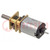 Motor: DC; with gearbox; HP; 6VDC; 1.6A; Shaft: D spring; 10: 1