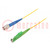 Fiber patch cord; E2/APC,FC/UPC; 3m; Optical fiber: 9/125um; Gold