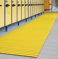 Bodenmatte aus Hart-PVC, grau Breite = 800 mm, Höhe = 12 mm | TM0932