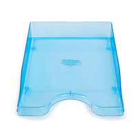 Glass Clear Letter Tray Clear Blue