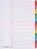 Przekładki kartonowe numeryczne z kolorowymi indeksami Office Depot Mylar, A4, 1-12 stron, biały