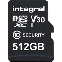 INTEGRAL TARJETA DE SEGURIDAD MICRO SD 512 GB PARA DASH-CAMS CÁMARAS DOMÉSTICAS CCTV CÁMARAS CORPORALES Y DRONES. VIDA ÚTIL PROL