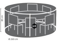 HOUSSE D\'EXTÉRIEUR POUR ENSEMBLE DE JARDIN ROND - Ø 260 CM VELLEMAN OCGS200