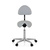 Hocker / Drehhocker / Arbeitsstuhl / Sattel TOP WORK 20 Kunstleder grau hjh OFFICE